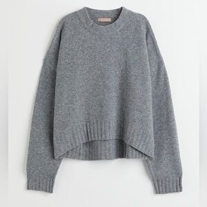 Super soft H&M fine knit grey melange sweater